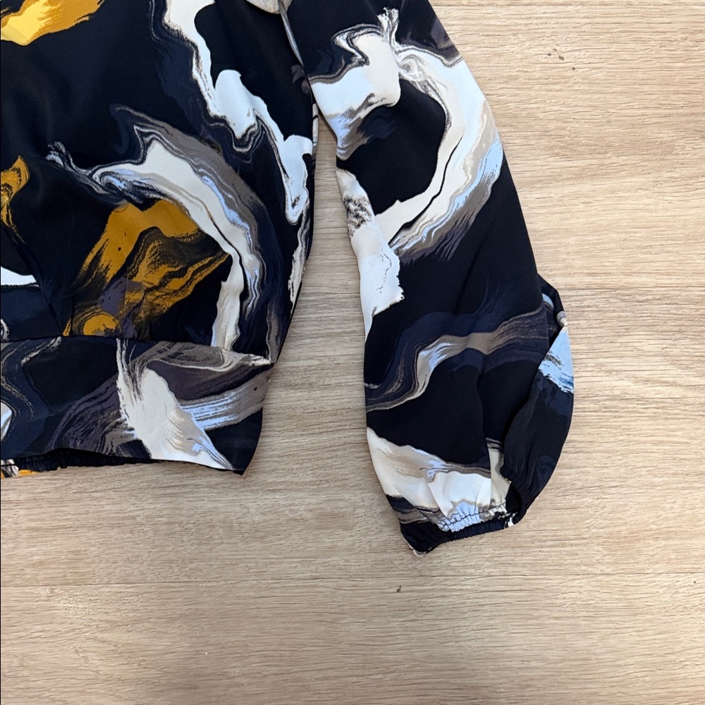 Nine West Black and Gold Abstract Blouse - Picture 4 of 5